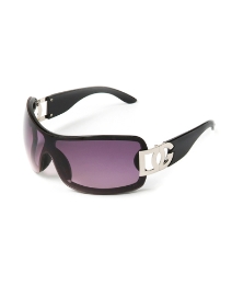DG Designer Black Silver Logo Sunglasses