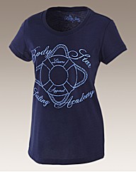 Body Star Ladies Nautical Scoop Neck Tee