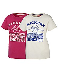Ladies Kickers Pack 2 T-Shirts