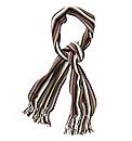 Weird Fish Brown Striped Scarf