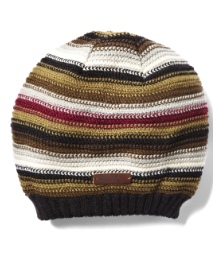 Weird Fish Brown Striped Beanie