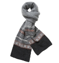 Ben Sherman Grey Fairisle Scarf