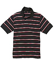 Jacamo Engineered Stripe Polo Shirt Long