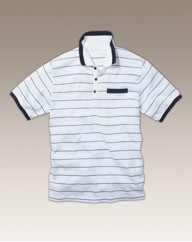 Jacamo Pinstripe Polo Shirt