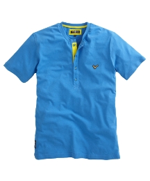 Voi Mens Button Neck T-Shirt