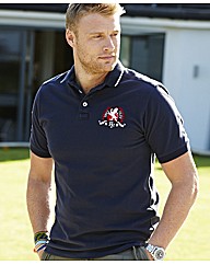 Flintoff By Jacamo Crest Polo Shirt Reg
