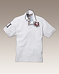 Flintoff By Jacamo Crest Polo Shirt Long