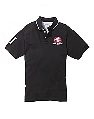 Flintoff By Jacamo Crest Polo Shirt Long