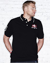 Flintoff By Jacamo Crest Polo Shirt Reg