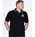 Flintoff By Jacamo Crest Polo Shirt Reg