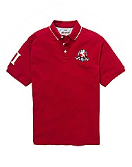 Flintoff By Jacamo Crest Polo Shirt Reg