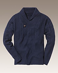 Jacamo Shawl Neck Jumper