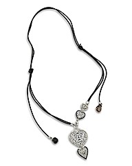 Malissa J Heart Drop Charm Necklace