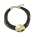 Malissa J Battered Disc Short Necklace