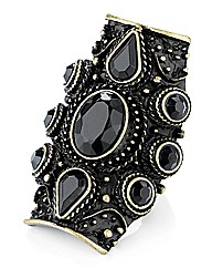 Petal Dolls Black Crystal Ring