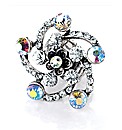 Petal Dolls Multi Flower Crystal Ring