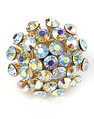 Petal Dolls Gold Multi Crystal Ring