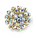 Petal Dolls Gold Multi Crystal Ring