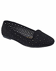Simply Be Cut Out Ballerina Pumps E Fit