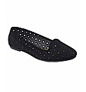 Simply Be Cut Out Ballerina Pumps E Fit