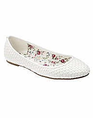 Simply Be Woven Pumps E Fit