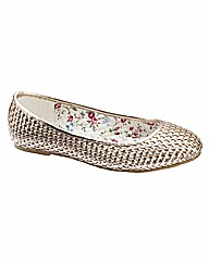 Simply Be Woven Pumps E Fit