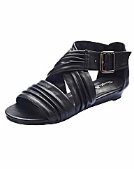 Simply Be Cross Over Low Wedge Sandals E