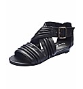 Simply Be Cross Over Low Wedge Sandals E