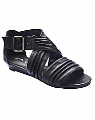 Simply Be Cross Over Wedge Sandals EEE