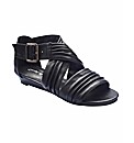 Simply Be Cross Over Wedge Sandals EEE