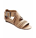 Simply Be Cross Over Wedge Sandals EEE