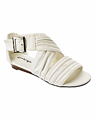 Simply Be Cross Over Wedge Sandals EEE