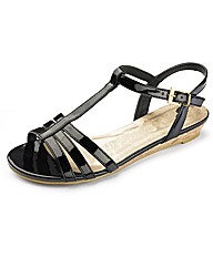 Simply Be Strappy Low Wedge EEE Fit