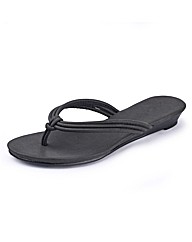 Simply Be Toe-Post Low Wedge Sandals E