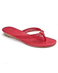 Simply Be Toe-Post Low Wedge Sandals E