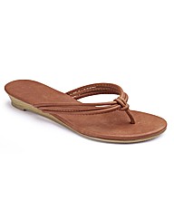Simply Be Toe-Post Low Wedge Sandals E