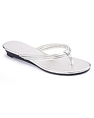 Simply Be Toe-Post Low Wedge Sandals E
