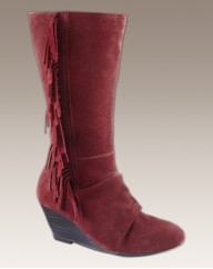 Simply Be Wedge Fringe Boots E Fit