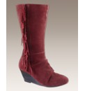 Simply Be Wedge Fringe Boots E Fit