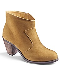 Simply Be Plain Cowboy Ankle Boot E Fit