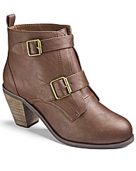 Simply Be Double Buckle Ankle Boots E
