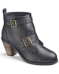 Simply Be Double Buckle Ankle Boots E