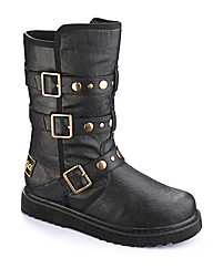 Golddigga Studded Strappy E Fit Boots