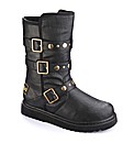 Golddigga Studded Strappy E Fit Boots