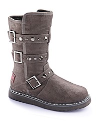 Golddigga Studded Strappy E Fit Boots
