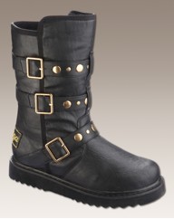 Golddigga Studded Strappy EEE Fit Boots