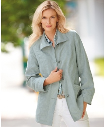 Gelco Mock Suede Button Through Coat