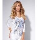 Gelco 3/4 Sleeve Scoop Neck Jersey Top