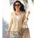 Gray & Osbourn Chiffon Trim Cardigan