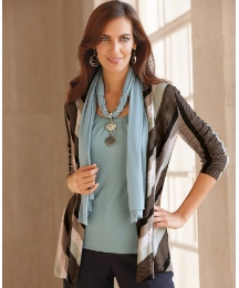 Taifun Jersey Scarf With Pendant Detail
